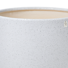 Speckled Stone Round Planter – Modern Decorative Pot - Small Luxury Casa