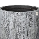 Tall Wood Grain Textured Planter – Modern Decorative Pot - Medium Luxury Casa