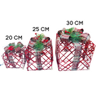 Plaid Red LED Gift Box Set Luxury Casa