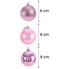 Christmas Baubles Ornaments Set – 24 pcs (8 cm, Glitter, Glossy & Matte Christmas Tree Decorations) Luxury Casa