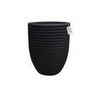 Textured Ribbed Round Planter – Modern Decorative Pot - Small Luxury Casa