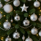 Christmas Baubles Ornaments Set – 24 pcs (8 cm, Glitter, Glossy & Matte Christmas Tree Decorations) Luxury Casa