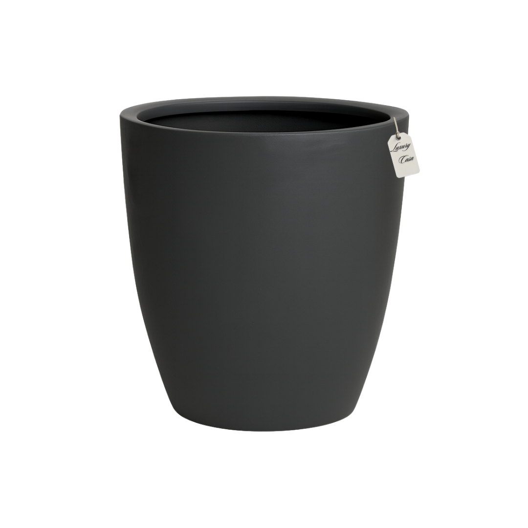 Glossy Tapered Round Planter – Modern Decorative Pot - Medium Luxury Casa