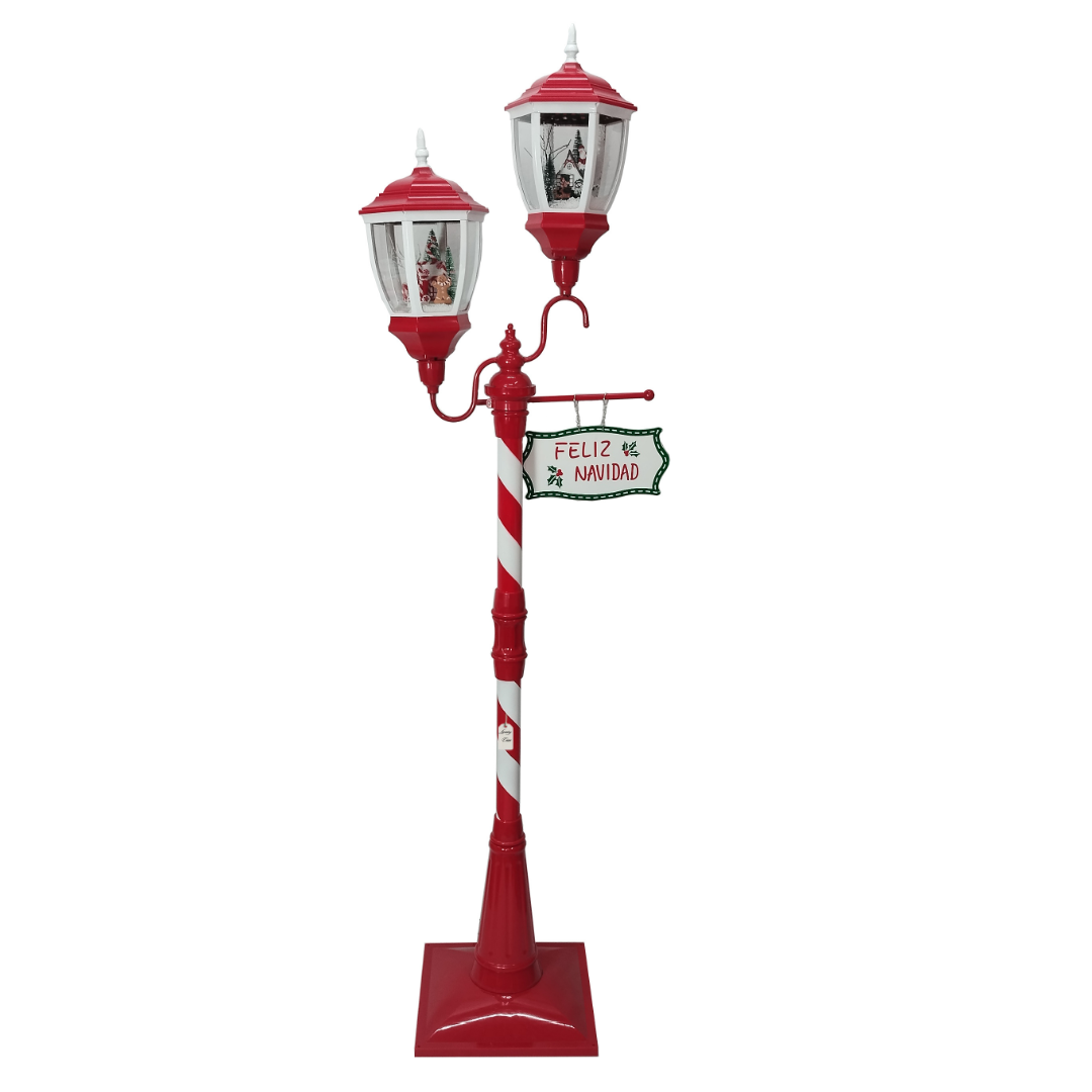 Musical Christmas Lamp Post with Snowfall Effect Luxury Casa