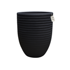 Textured Ribbed Round Planter – Modern Decorative Pot - Medium Luxury Casa