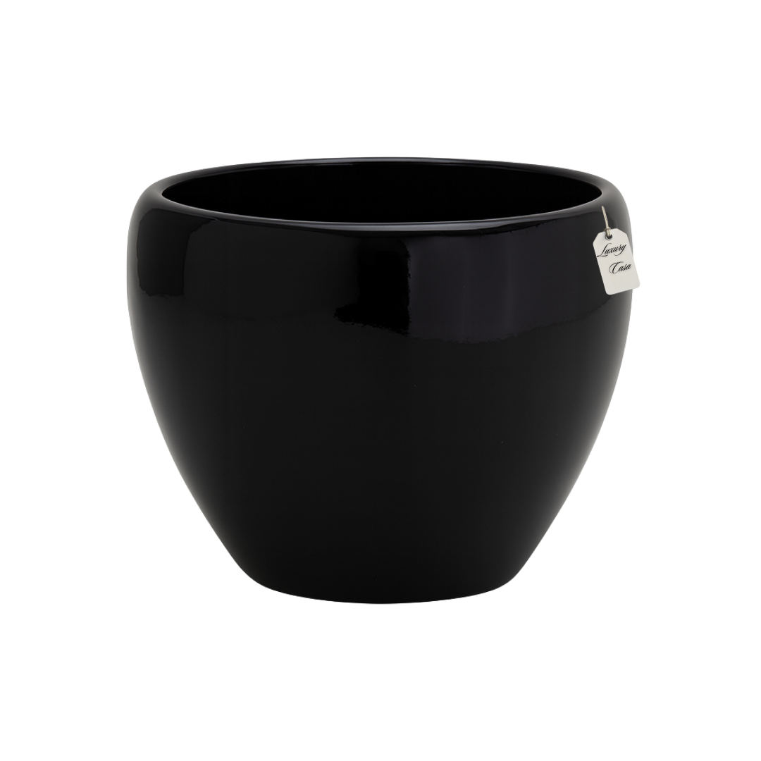 Glossy Round Planter – Modern Decorative Pot -Large Luxury Casa