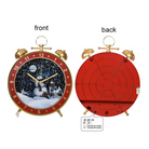 Christmas Snowing Musical Clock Decoration Luxury Casa