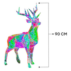 Geometric Multicolor Reindeer Decoration Luxury Casa