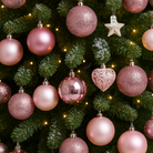 Christmas Baubles Ornaments Set – 24 pcs (8 cm, Glitter, Glossy & Matte Christmas Tree Decorations) Luxury Casa