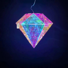 Geometric Multicolor Gem Diamond Light Decoration Luxury Casa