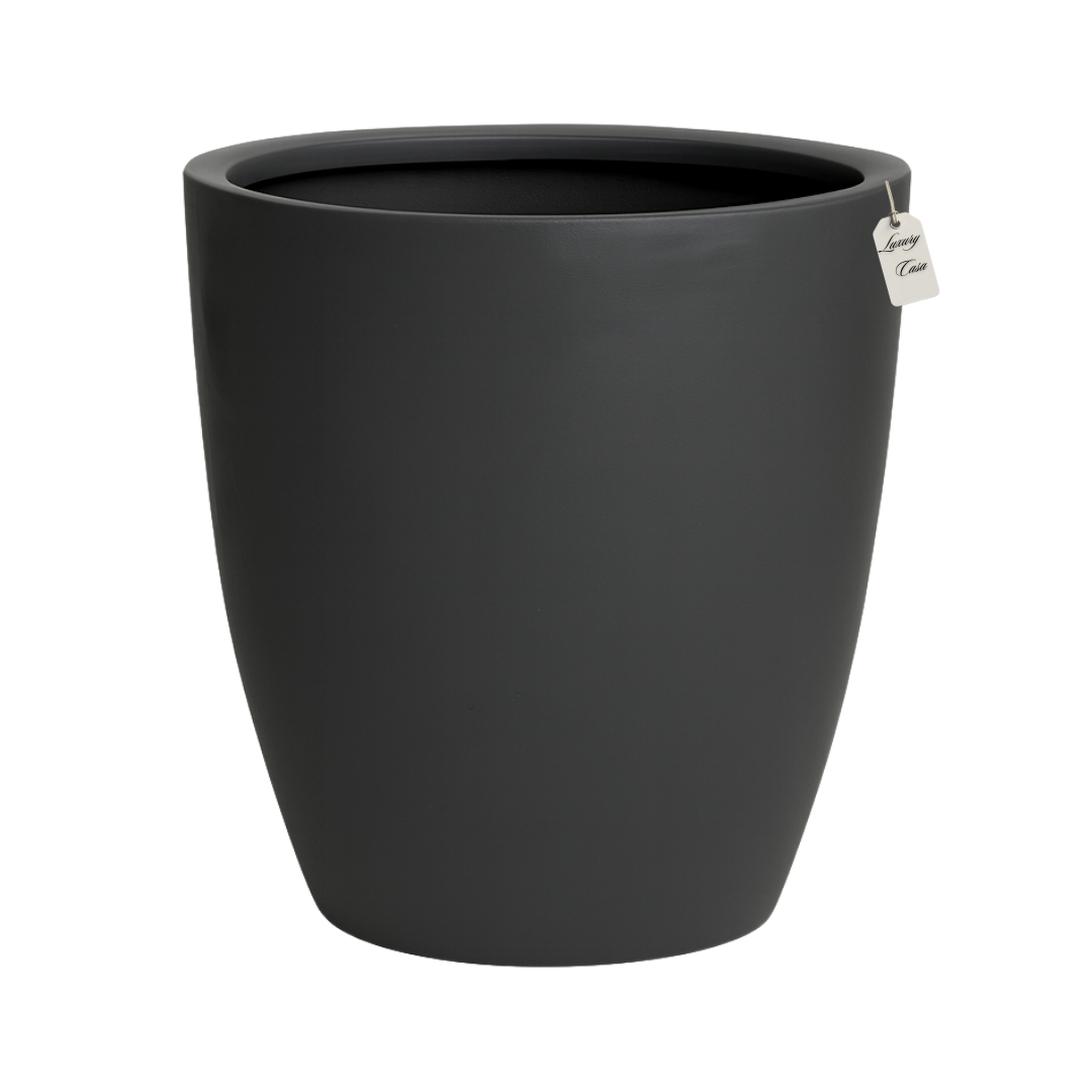 Glossy Tapered Round Planter – Modern Decorative Pot - Large Luxury Casa