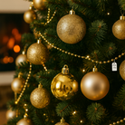 Gold Christmas Bauble Ornament – 25 cm (Glossy Shatterproof Decoration) Luxury Casa