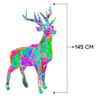 Geometric Multicolor Reindeer Decoration Luxury Casa