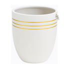 Marble Finish Planter with Gold Accents – Modern Decorative Pot - Large Luxury Casa