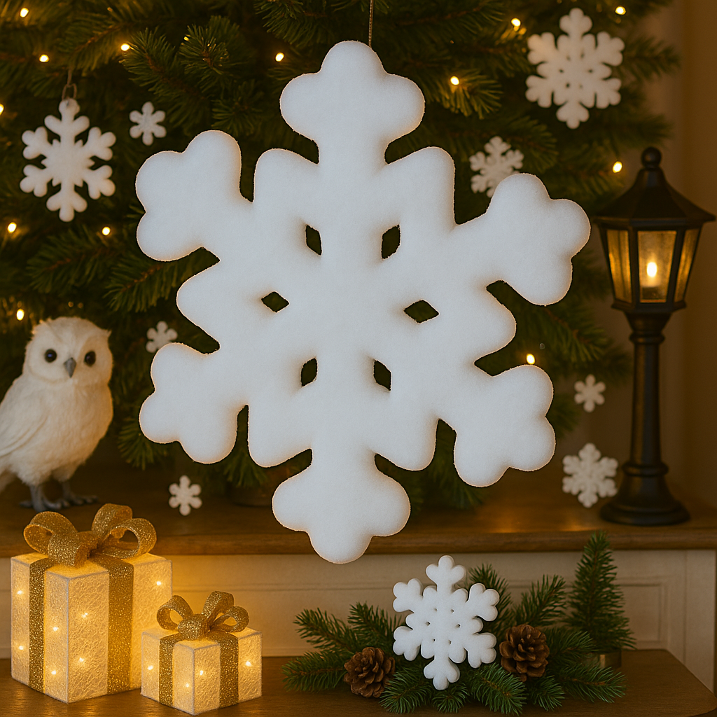 Luxury White Snowflake Christmas Decoration Luxury Casa