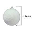 White Glitter Christmas Baubles Luxury Casa