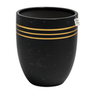 Marble Finish Planter with Gold Accents – Modern Decorative Pot - Large Luxury Casa