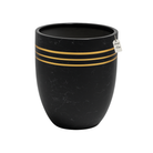 Marble Finish Planter with Gold Accents – Modern Decorative Pot - Medium Luxury Casa