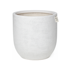 Stone Finish Round Planter – Modern Decorative Pot - Medium Luxury Casa