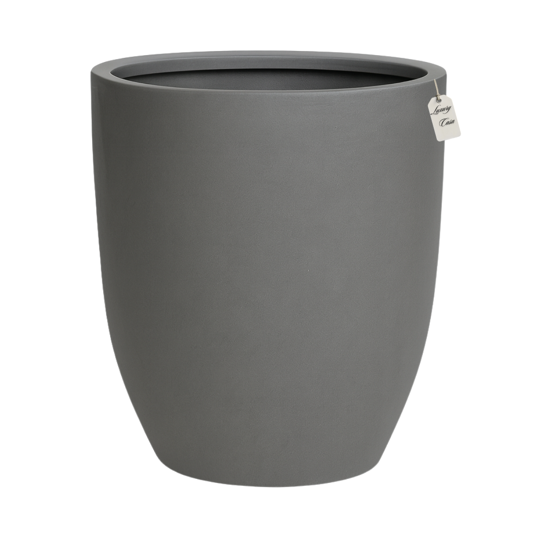 Glossy Tapered Round Planter – Modern Decorative Pot - Large Luxury Casa