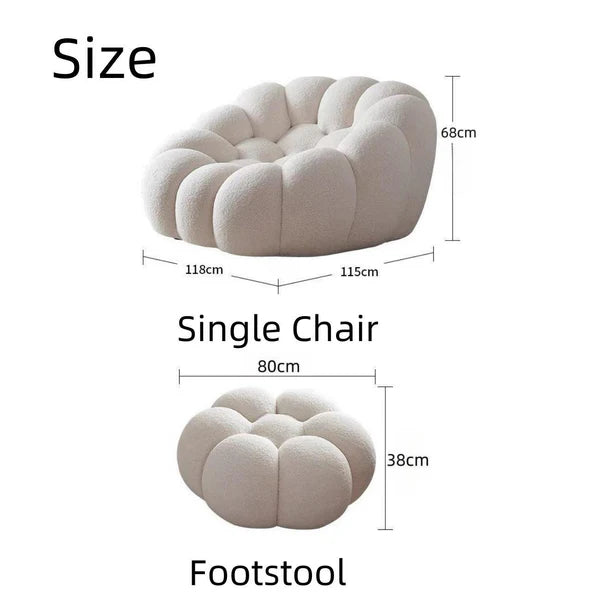 Furniture Fleece Fabric Overstuffed Multifunction Sofa Chair set for Living Room Office Luxury Casa