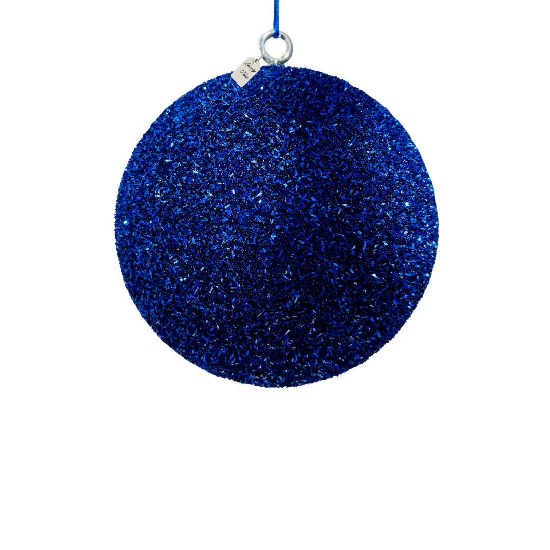 Blue Glitter Christmas Baubles Luxury Casa