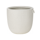 Vertical Ribbed Stone Planter β Modern Decorative Pot - Medium Luxury Casa