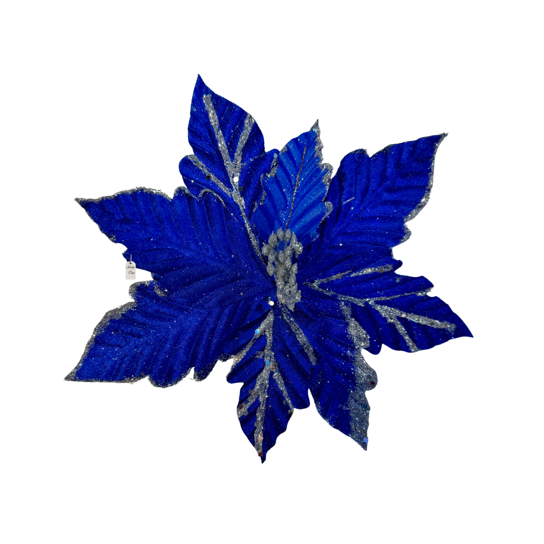 Glitter Poinsettia Flower Decoration Luxury Casa