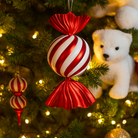 Christmas Round Striped Candy Ornament Luxury Casa