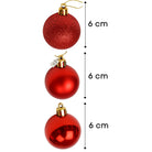 Christmas Baubles Ornaments Set β 24 pcs (6 cm, Glitter, Glossy & Matte Christmas Tree Decorations) Luxury Casa