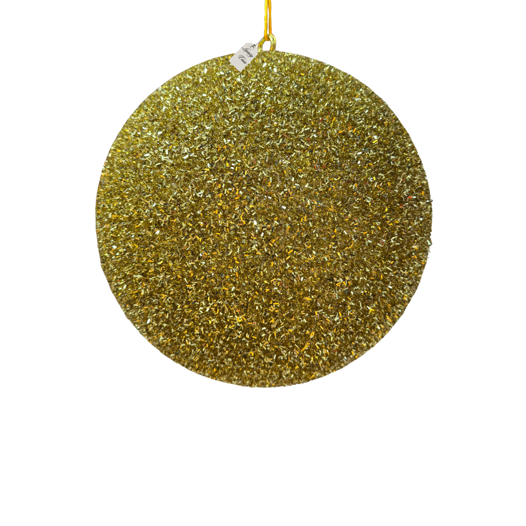 Gold Glitter Christmas Baubles Luxury Casa