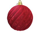 Red Velvet Christmas Baubles Luxury Casa