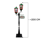 Christmas Musical Lamp Post with Snowfall – Black & Green Luxury Casa