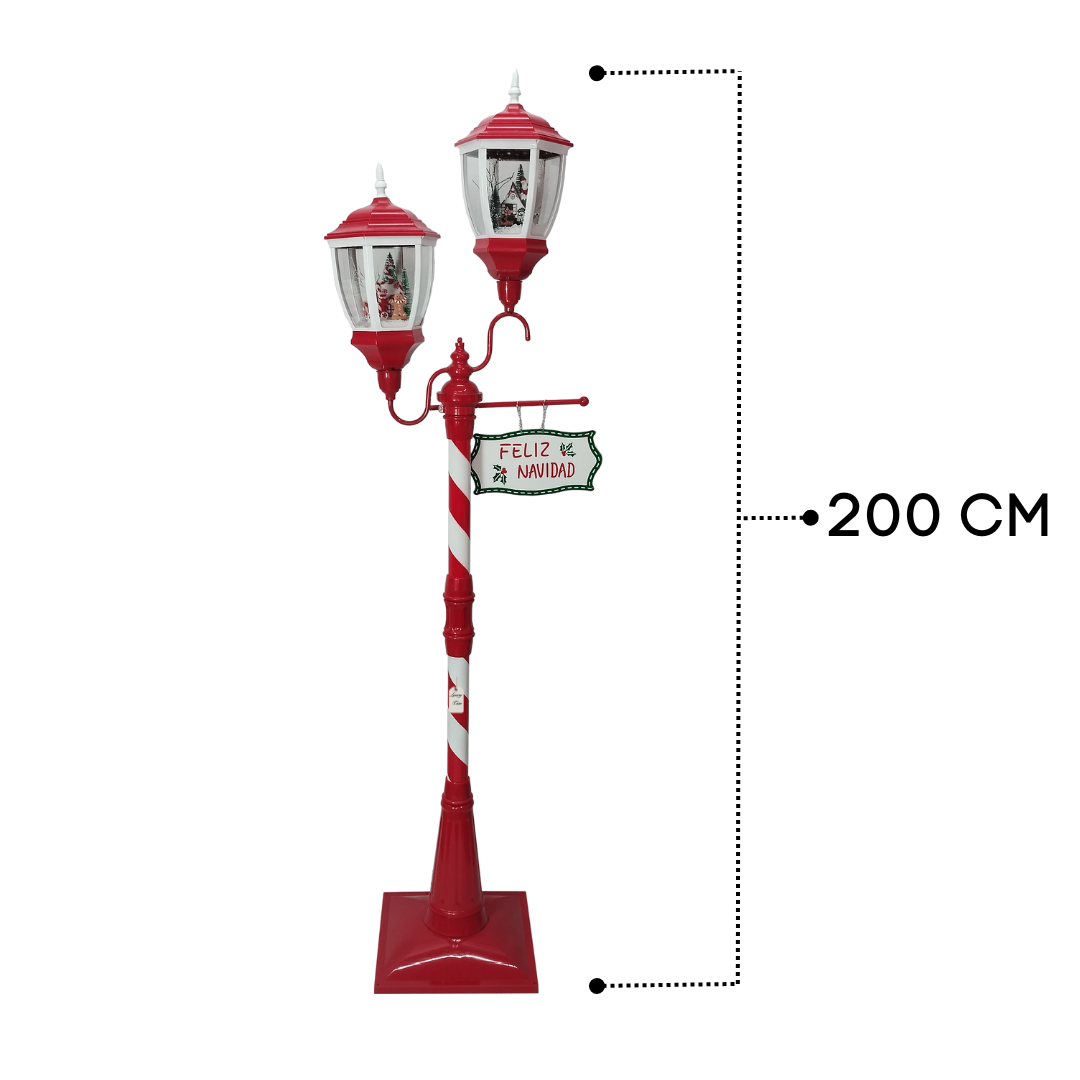 Musical Christmas Lamp Post with Snowfall Effect Luxury Casa