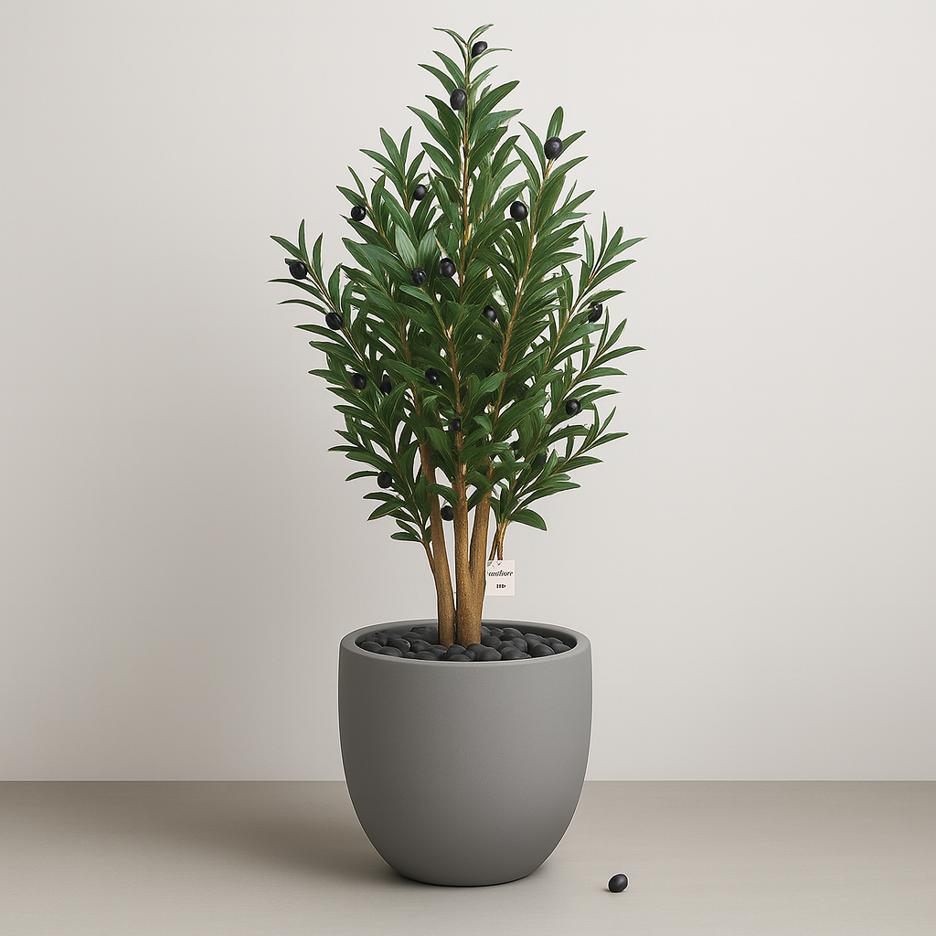 Artificial Olive Tree With Natural Wooden Trunk 120 cm Luxury Casa