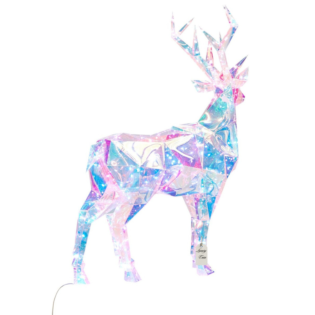 Geometric Multicolor Reindeer Decoration Luxury Casa