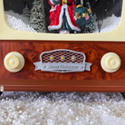 Retro Christmas TV Decoration with Santa & Snowfall Luxury Casa