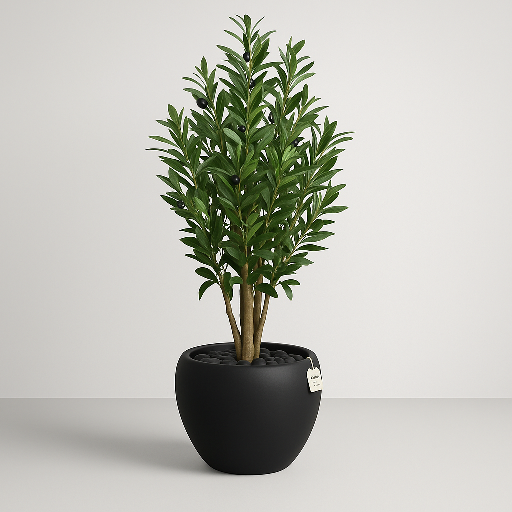 Artificial Olive Tree With Natural Wooden Trunk 120 cm Luxury Casa