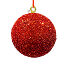 Red Glitter Christmas Baubles Luxury Casa