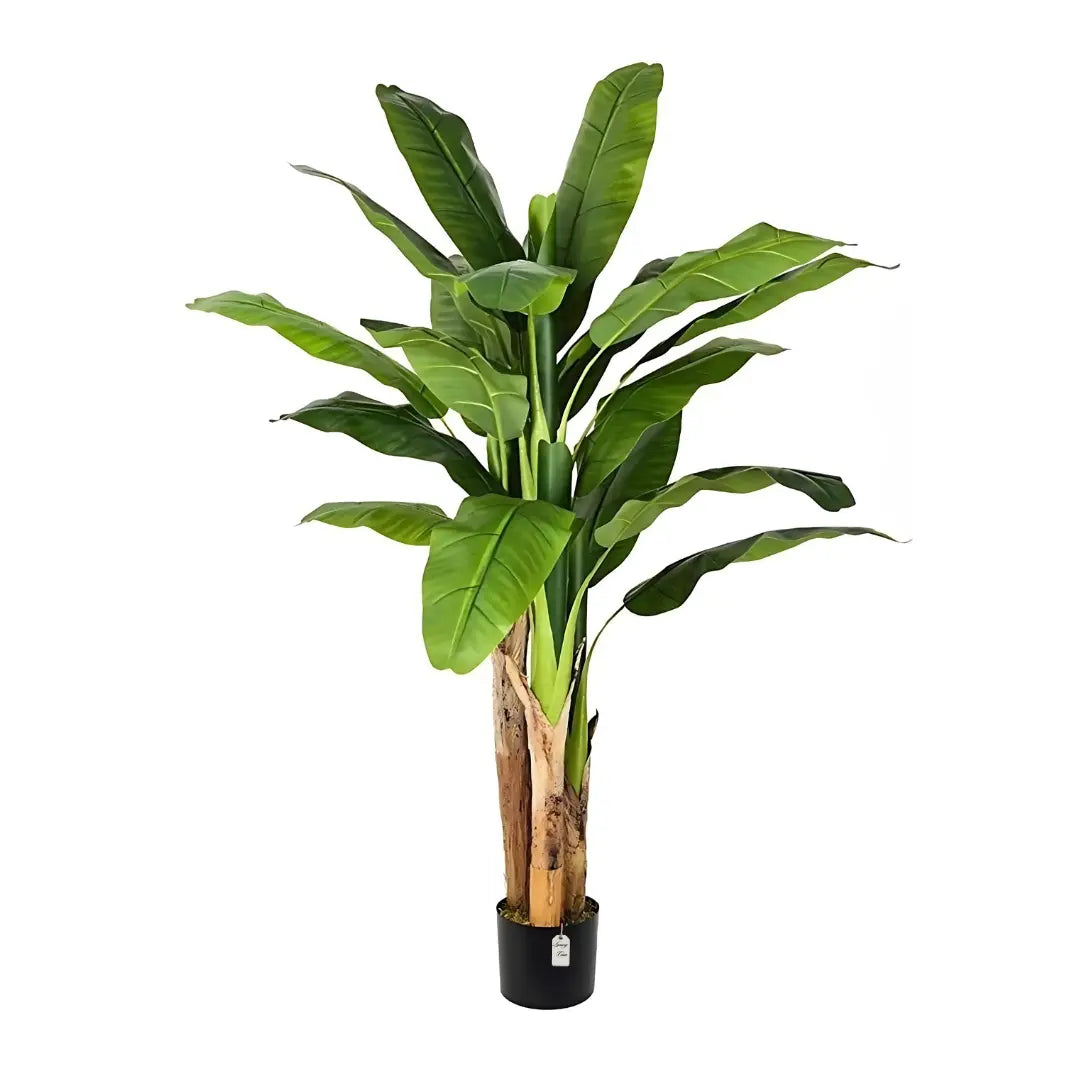 Artificial Banana Tree With Natural Wooden Trunk 190 Cm Luxury Casa