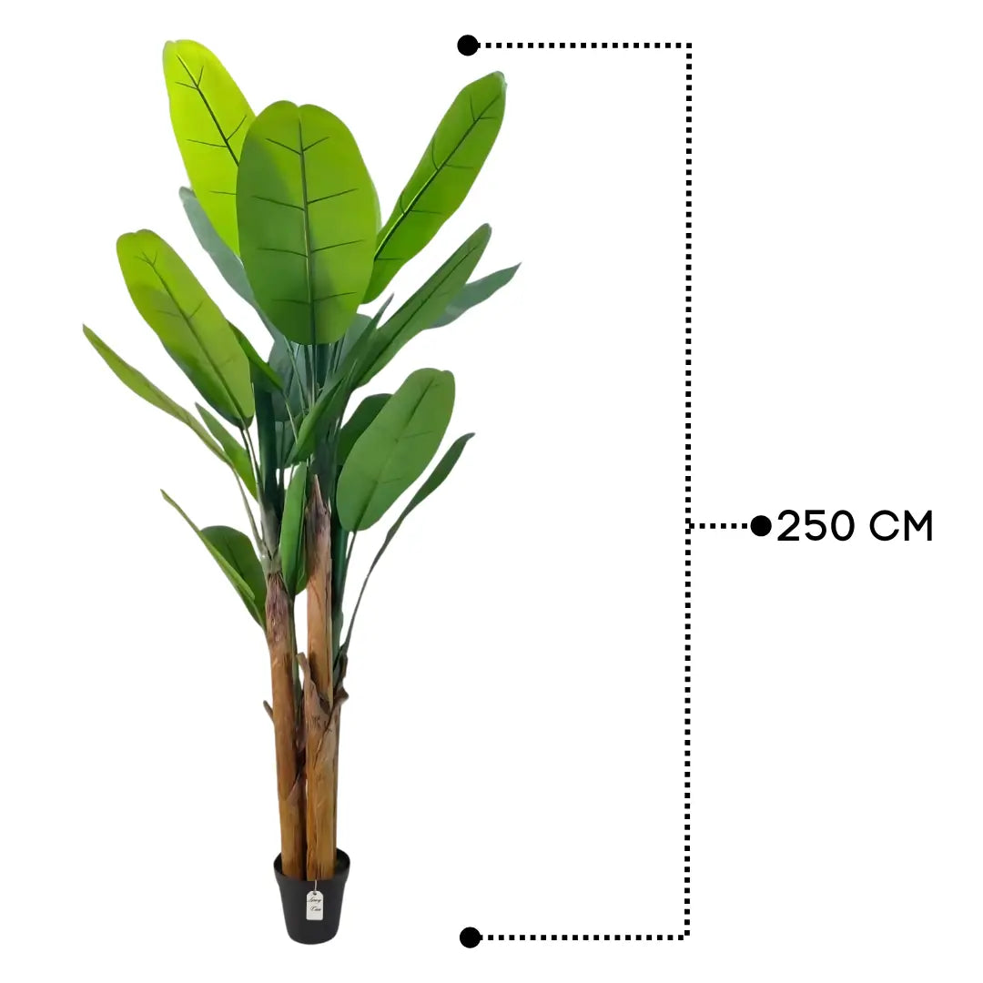 Artificial Banana Tree With Natural Wooden Trunk 250 cm Luxury Casa