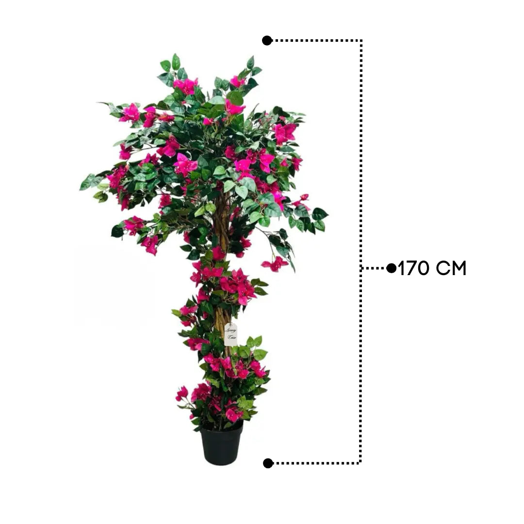 Artificial Bougainvillea Tree With Natural Wooden Trunk 170 cm Luxury Casa