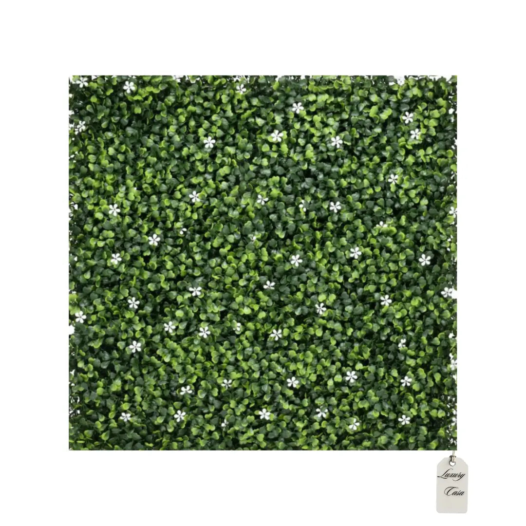 Artificial Boxwood & Flower Green Wall Panel 100x100 cm Luxury Casa