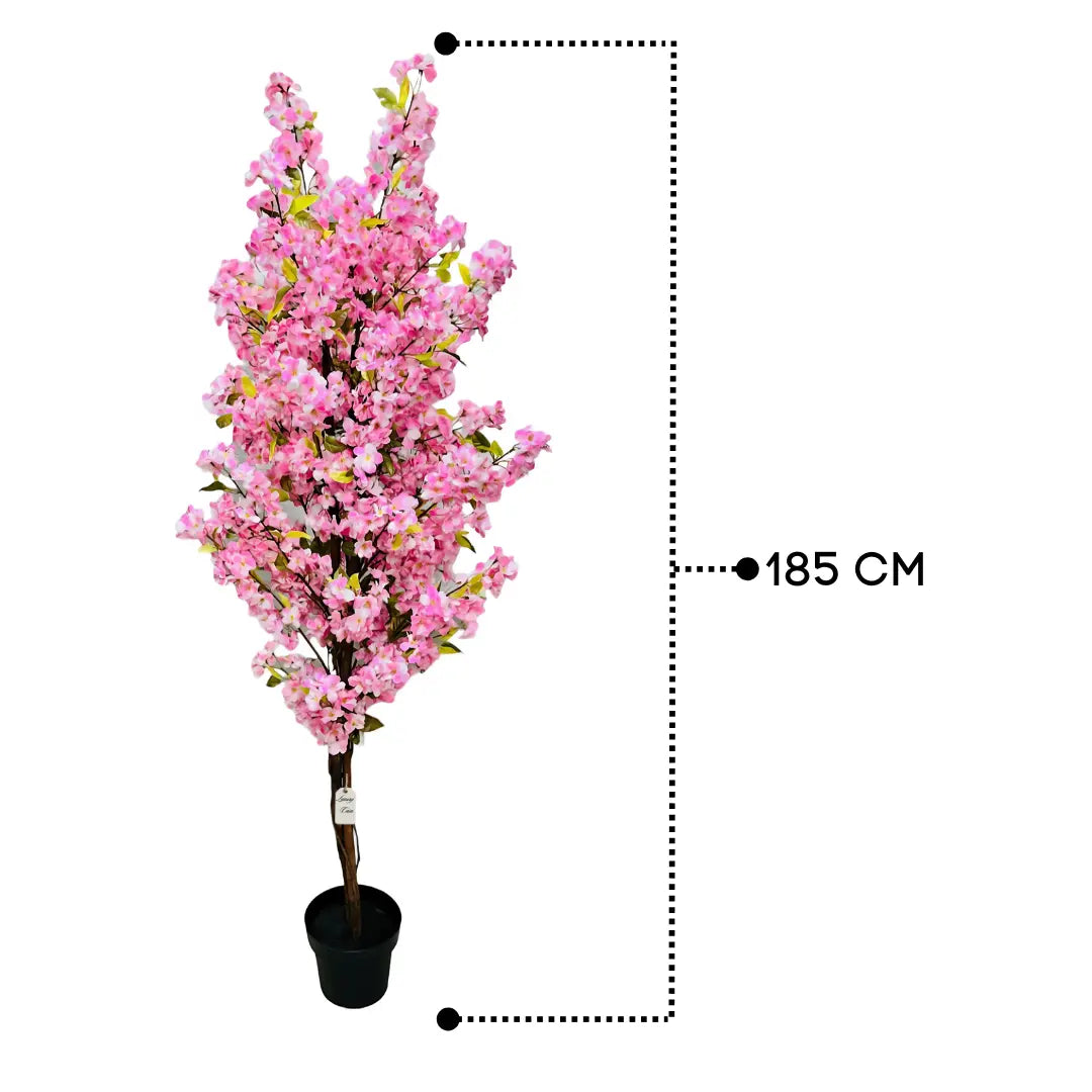Artificial Cherry BlossomTree With Natural Wooden Trunk 185 cm Luxury Casa