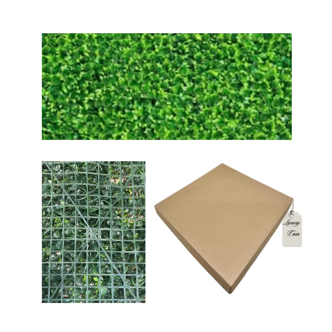 Artificial Dense Boxwood Green Wall Panel 100x100 cm Luxury Casa