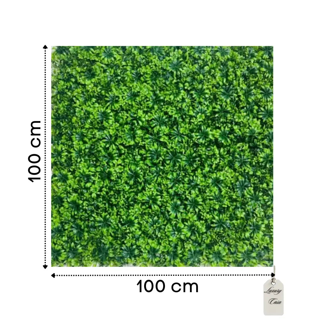 Artificial Dense Leaf Green Wall Panel 100x100 cm Luxury Casa