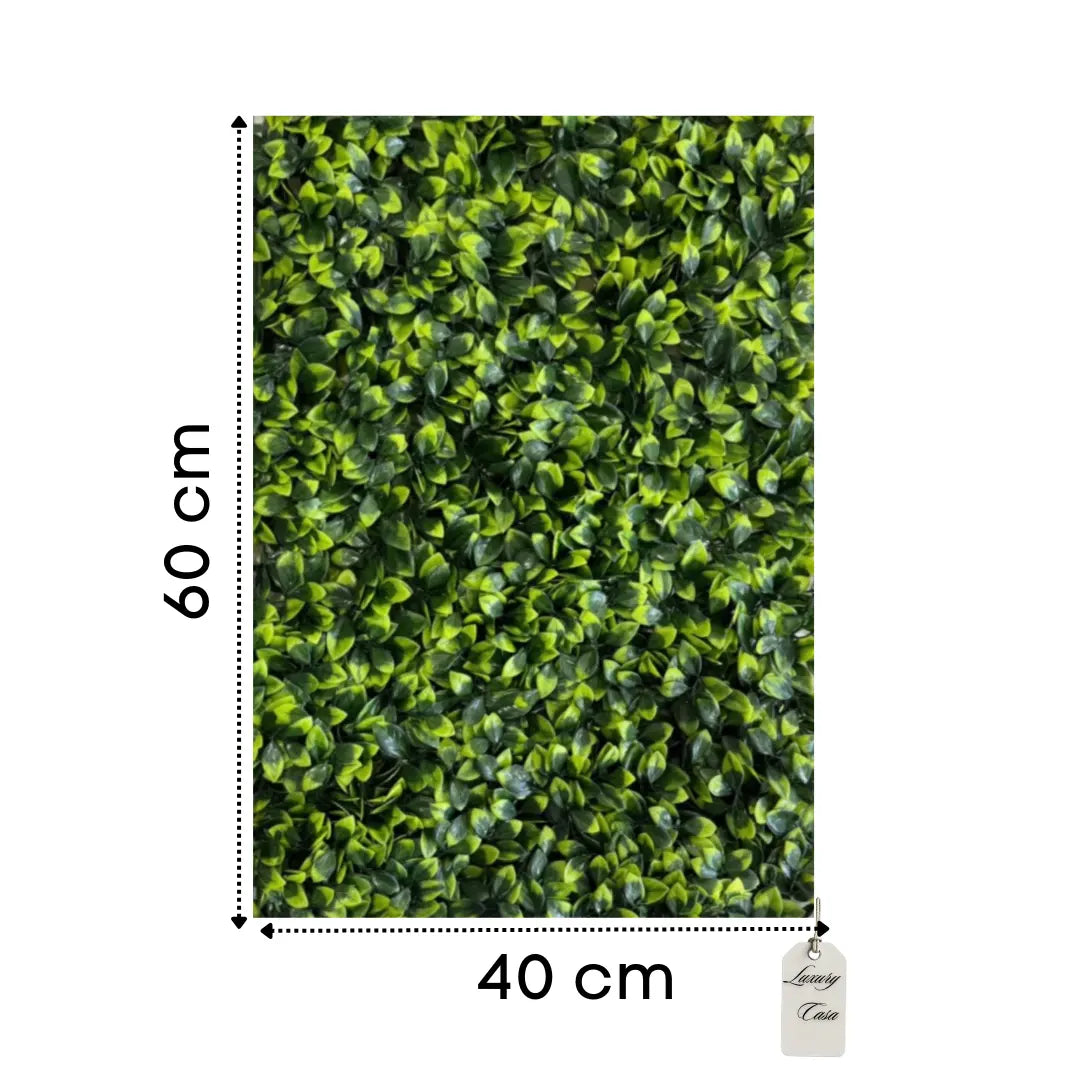 Artificial Dense Leaf Green Wall Panel 40x60 cm Luxury Casa