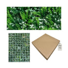 Artificial Fern & White Leaf Mixed Green Wall Panel 40x60 cm Luxury Casa