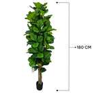 Artificial Fiddle Tree With Natural Wooden Trunk 180 cm Luxury Casa