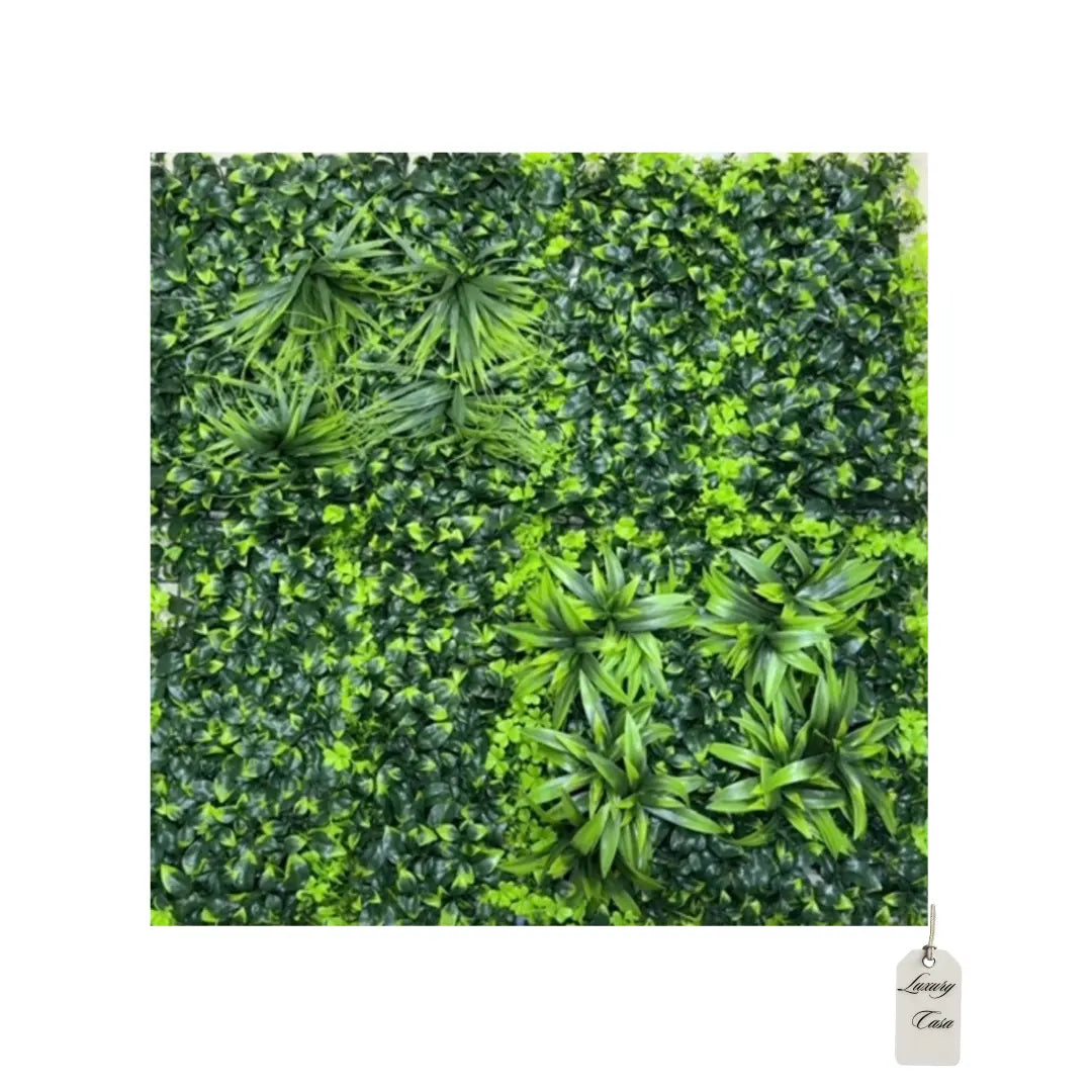 Artificial Green Wall Panel with Tropical Leaves 100x100 cm Luxury Casa